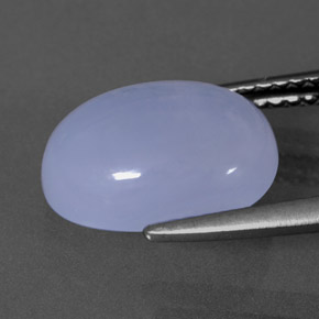 4.08캐럿 천연 라벤더 블루 칼세도니, 투명한, 12×9.2 mm, 투명/반투명