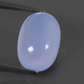 3.98캐럿 천연 라벤더 블루 칼세도니, 투명한, 12.4×8.3 mm, 투명/반투명