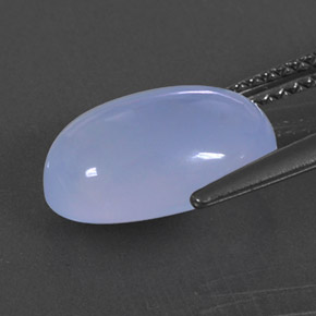 3.98캐럿 천연 라벤더 블루 칼세도니, 투명한, 12.4×8.3 mm, 투명/반투명