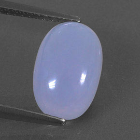 2.87캐럿 천연 라벤더 블루 칼세도니, 투명한, 11.4×7.5 mm, 투명/반투명