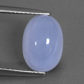 3.65캐럿 천연 라벤더 블루 칼세도니, 투명한, 11×7.9 mm, 투명/반투명
