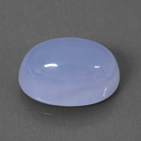 3.65캐럿 천연 라벤더 블루 칼세도니, 투명한, 11×7.9 mm, 투명/반투명