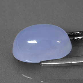 3.65캐럿 천연 라벤더 블루 칼세도니, 투명한, 11×7.9 mm, 투명/반투명