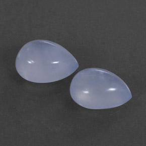 캐럿 천연 라벤더 블루 칼세도니 보석, 투명한, 9×7 mm, 투명/반투명