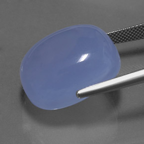 34.70캐럿 천연 라벤더 블루 칼세도니, 투명한, 21.1×17.7 mm, 투명/반투명