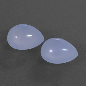 캐럿 천연 라벤더 블루 칼세도니 보석, 투명한, 10.2×8.2 mm, 투명/반투명