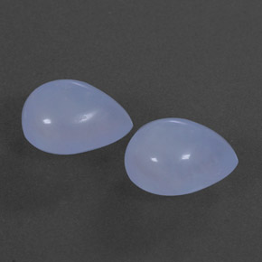 캐럿 천연 라벤더 블루 칼세도니 보석, 투명한, 10×8.1 mm, 투명/반투명