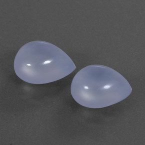 캐럿 천연 라벤더 블루 칼세도니 보석, 투명한, 10.1×8 mm, 투명/반투명