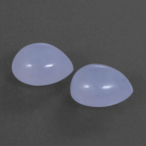 캐럿 천연 라벤더 블루 칼세도니 보석, 투명한, 10.1×8.1 mm, 투명/반투명