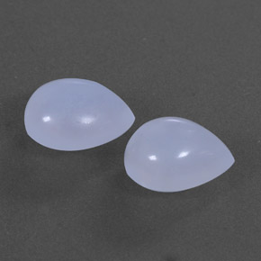 캐럿 천연 라벤더 블루 칼세도니 보석, 투명한, 8.9×7.1 mm, 투명/반투명