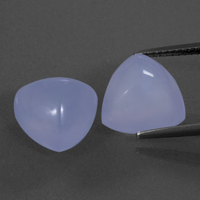 캐럿 천연 라벤더 블루 칼세도니 보석, 투명한, 11×11 mm, 투명/반투명
