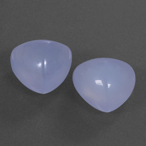 캐럿 천연 라벤더 블루 칼세도니 보석, 투명한, 11×11 mm, 투명/반투명