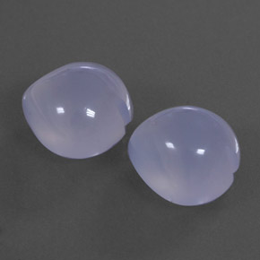 캐럿 천연 라벤더 블루 칼세도니 보석, 투명한, 12.2×12 mm, 투명/반투명