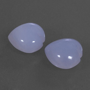 캐럿 천연 라벤더 블루 칼세도니 보석, 투명한, 8.9×8.8 mm, 투명/반투명