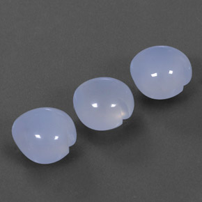 10.44캐럿 천연 라벤더 블루 칼세도니 보석, 투명한, 9.8×9.7 mm, 투명/반투명
