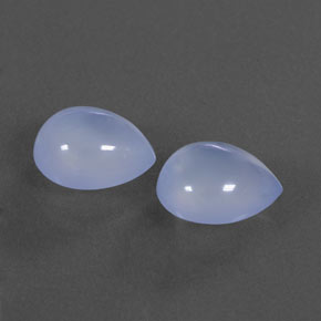 캐럿 천연 라벤더 블루 칼세도니 보석, 투명한, 10×8.1 mm, 투명/반투명