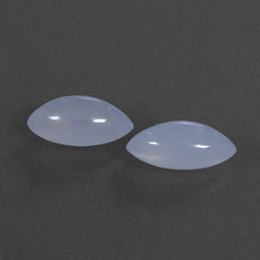캐럿 천연 라벤더 블루 칼세도니 보석, 투명한, 10.1×5.3 mm, 투명/반투명