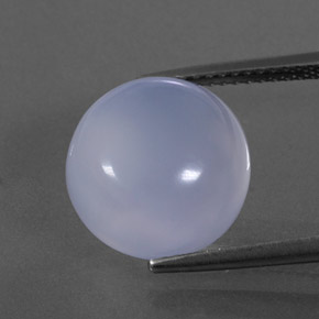 7.87캐럿 천연 라벤더 블루 칼세도니, 투명한, 12.27 mm, 투명/반투명