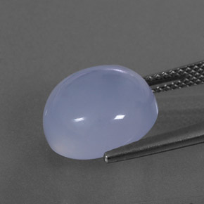 7.87캐럿 천연 라벤더 블루 칼세도니, 투명한, 12.27 mm, 투명/반투명