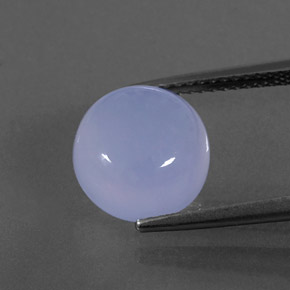 5.12캐럿 천연 라벤더 블루 칼세도니, 투명한, 10.19 mm, 투명/반투명