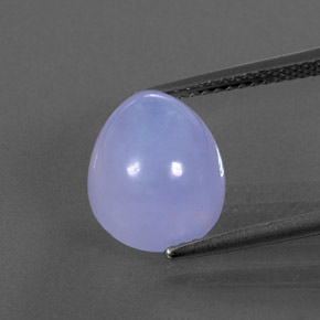 5.06캐럿 천연 라벤더 블루 칼세도니, 투명한, 11.3×9.2 mm, 투명/반투명