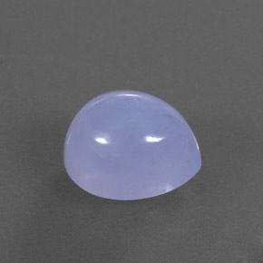 5.06캐럿 천연 라벤더 블루 칼세도니, 투명한, 11.3×9.2 mm, 투명/반투명