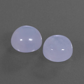 캐럿 천연 라벤더 블루 칼세도니 보석, 투명한, 8.95 mm, 투명/반투명