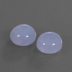 캐럿 천연 라벤더 블루 칼세도니 보석, 투명한, 8.54 mm, 투명/반투명