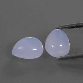 캐럿 천연 라벤더 블루 칼세도니 보석, 투명한, 10.2×8 mm, 투명/반투명