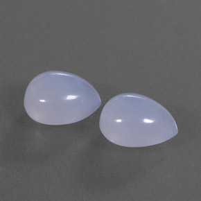 캐럿 천연 라벤더 블루 칼세도니 보석, 투명한, 10.2×8 mm, 투명/반투명