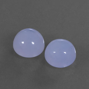 캐럿 천연 라벤더 블루 칼세도니 보석, 투명한, 9.69 mm, 투명/반투명