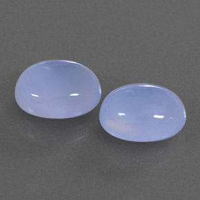 캐럿 천연 라벤더 블루 칼세도니 보석, 투명한, 10.4×8.3 mm, 투명/반투명