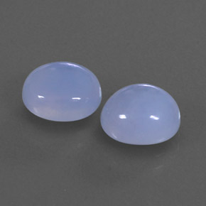 캐럿 천연 라벤더 블루 칼세도니 보석, 투명한, 9.3×8 mm, 투명/반투명