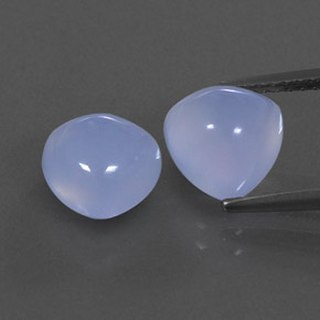 캐럿 천연 라벤더 블루 칼세도니 보석, 투명한, 8.1×8 mm, 투명/반투명