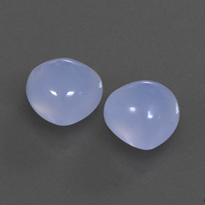 캐럿 천연 라벤더 블루 칼세도니 보석, 투명한, 8.1×8 mm, 투명/반투명