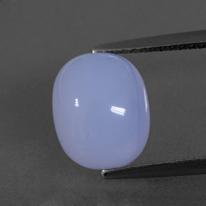 3.55캐럿 천연 라벤더 블루 칼세도니, 투명한, 10×8.2 mm, 투명/반투명