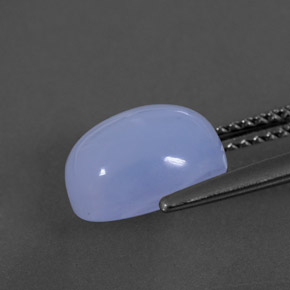 3.55캐럿 천연 라벤더 블루 칼세도니, 투명한, 10×8.2 mm, 투명/반투명