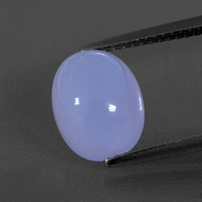 3.63캐럿 천연 라벤더 블루 칼세도니, 투명한, 10.3×8.2 mm, 투명/반투명