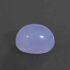 3.63캐럿 천연 라벤더 블루 칼세도니, 투명한, 10.3×8.2 mm, 투명/반투명