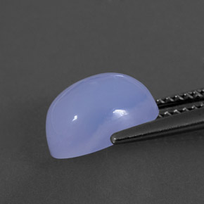 3.63캐럿 천연 라벤더 블루 칼세도니, 투명한, 10.3×8.2 mm, 투명/반투명