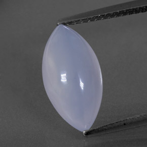3.10캐럿 천연 라벤더 블루 칼세도니, 투명한, 14.1×7.3 mm, 투명/반투명
