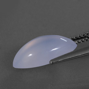 3.10캐럿 천연 라벤더 블루 칼세도니, 투명한, 14.1×7.3 mm, 투명/반투명