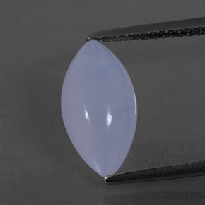 3.04캐럿 천연 라벤더 블루 칼세도니, 투명한, 14×7.3 mm, 투명/반투명