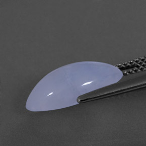 3.04캐럿 천연 라벤더 블루 칼세도니, 투명한, 14×7.3 mm, 투명/반투명