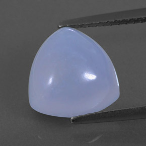 3.44캐럿 천연 라벤더 블루 칼세도니, 투명한, 10.2×10 mm, 투명/반투명