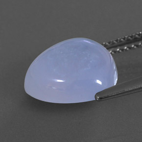 3.44캐럿 천연 라벤더 블루 칼세도니, 투명한, 10.2×10 mm, 투명/반투명