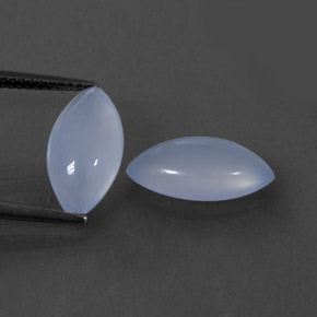 캐럿 천연 라벤더 블루 칼세도니 보석, 투명한, 13.9×7.2 mm, 투명/반투명