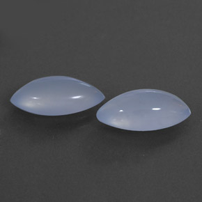 캐럿 천연 라벤더 블루 칼세도니 보석, 투명한, 13.9×7.2 mm, 투명/반투명
