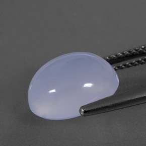 4.08캐럿 천연 라벤더 블루 칼세도니, 투명한, 11.2×9.1 mm, 투명/반투명