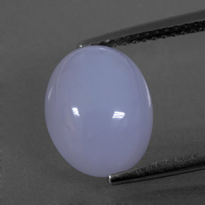 4.91캐럿 천연 라벤더 블루 칼세도니, 투명한, 11.4×9.1 mm, 투명/반투명